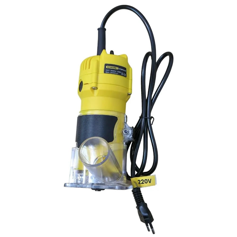 Tupia Manual Laminadora Profissional 600W 30000RPM Para Madeira MDF + Kit Completo 220V - Alta Precisão - Imagem 3