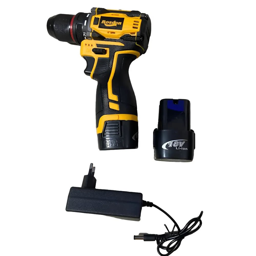 Parafusadeira e Furadeira de Impacto 18V Bosdon CR-8053 Profissional Sem Fio Kit Completo com Maleta e Acessórios - Imagem 4