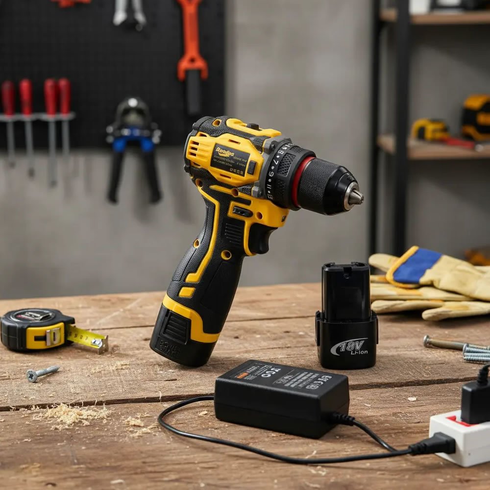 Parafusadeira e Furadeira de Impacto 18V Bosdon CR-8053 Profissional Sem Fio Kit Completo com Maleta e Acessórios - Imagem 5